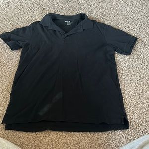 Men’s White and Blue Stripped, Black, and Red Eddie Bauer Polo